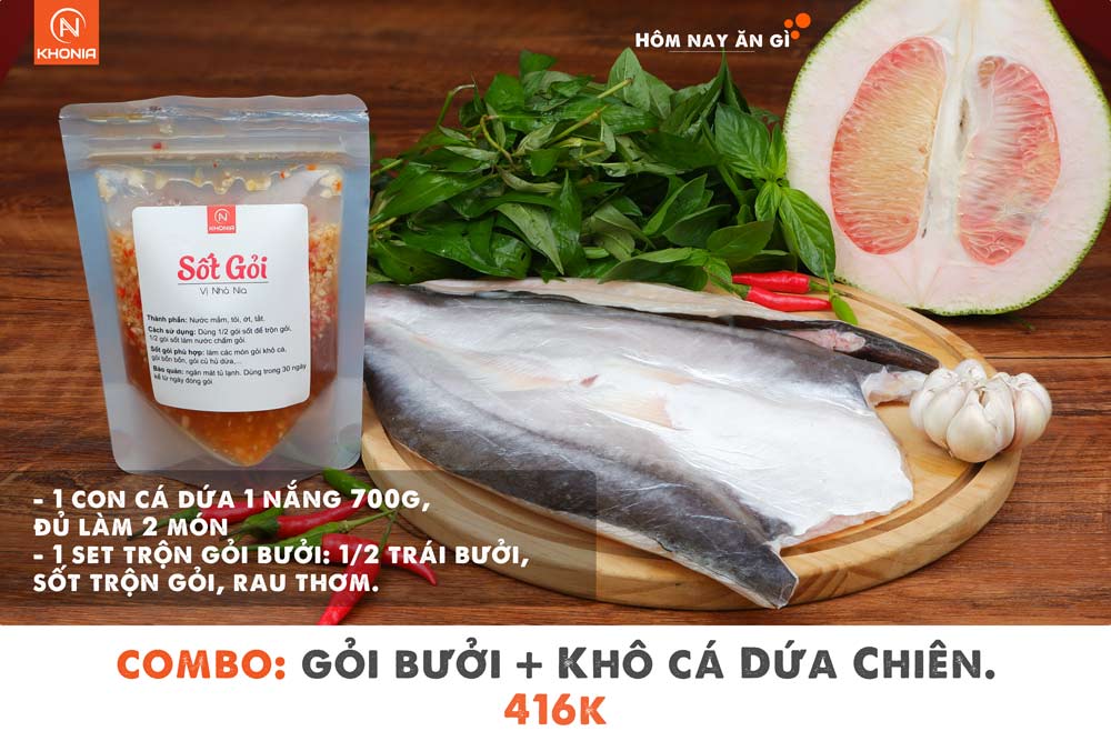 Combo Goi Buoi Kho Ca Dưa Chien 2